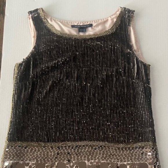 Vintage Beaded Sequin Cocktail Dress US Size 6  | Holiday Party Glam - Picture 2 of 6